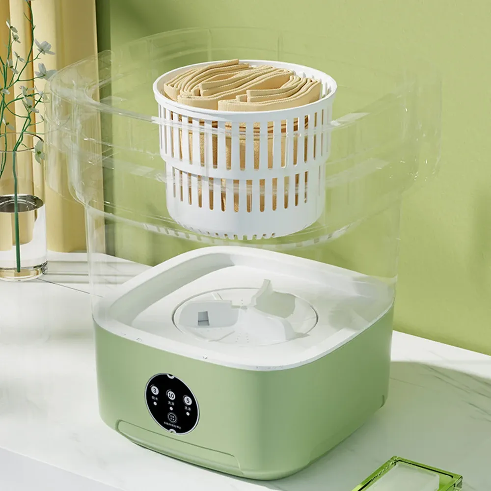 Portable Washing Machine, 11L Upgraded Large Capacity Foldable Mini Portable Washing Machine, Small Washing Machine for Apartment, Travel Laundry, Camping, RV, Dorm - Image 4