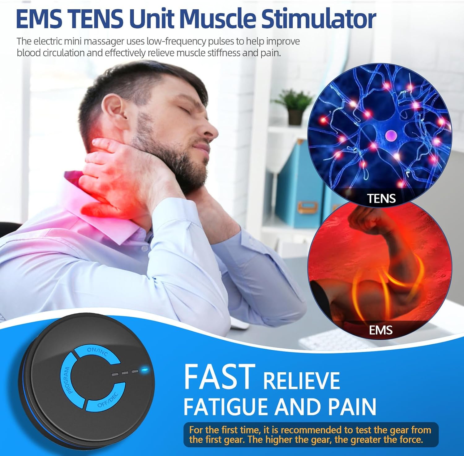 Portable Massager For Aches And Pains, Back, Neck, Arm, Leg, Waist, Electronic Pulse Machine - Image 7