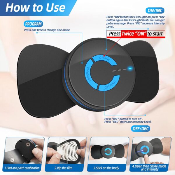 Portable Massager For Aches And Pains, Back, Neck, Arm, Leg, Waist, Electronic Pulse Machine - Image 5