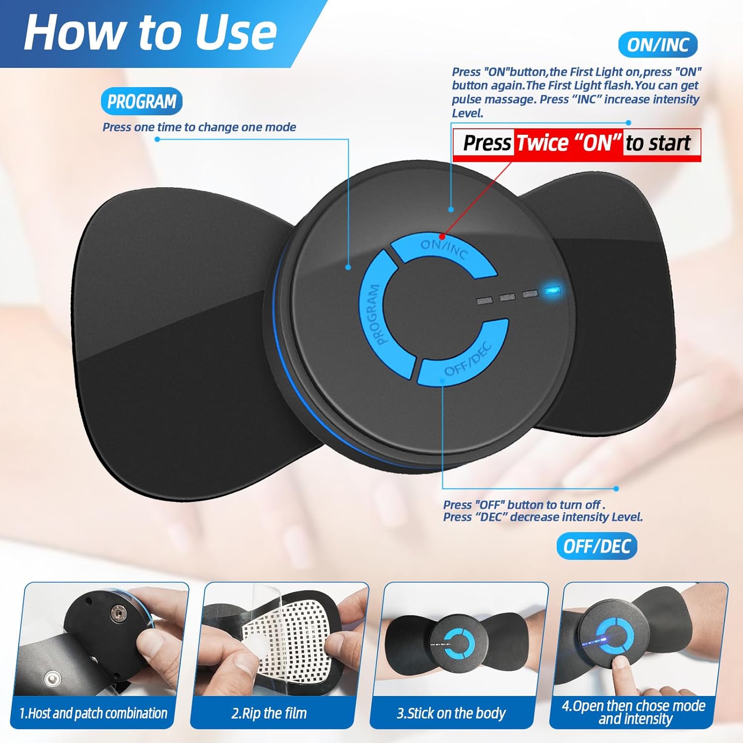 Portable Massager For Aches And Pains, Back, Neck, Arm, Leg, Waist, Electronic Pulse Machine - Image 5