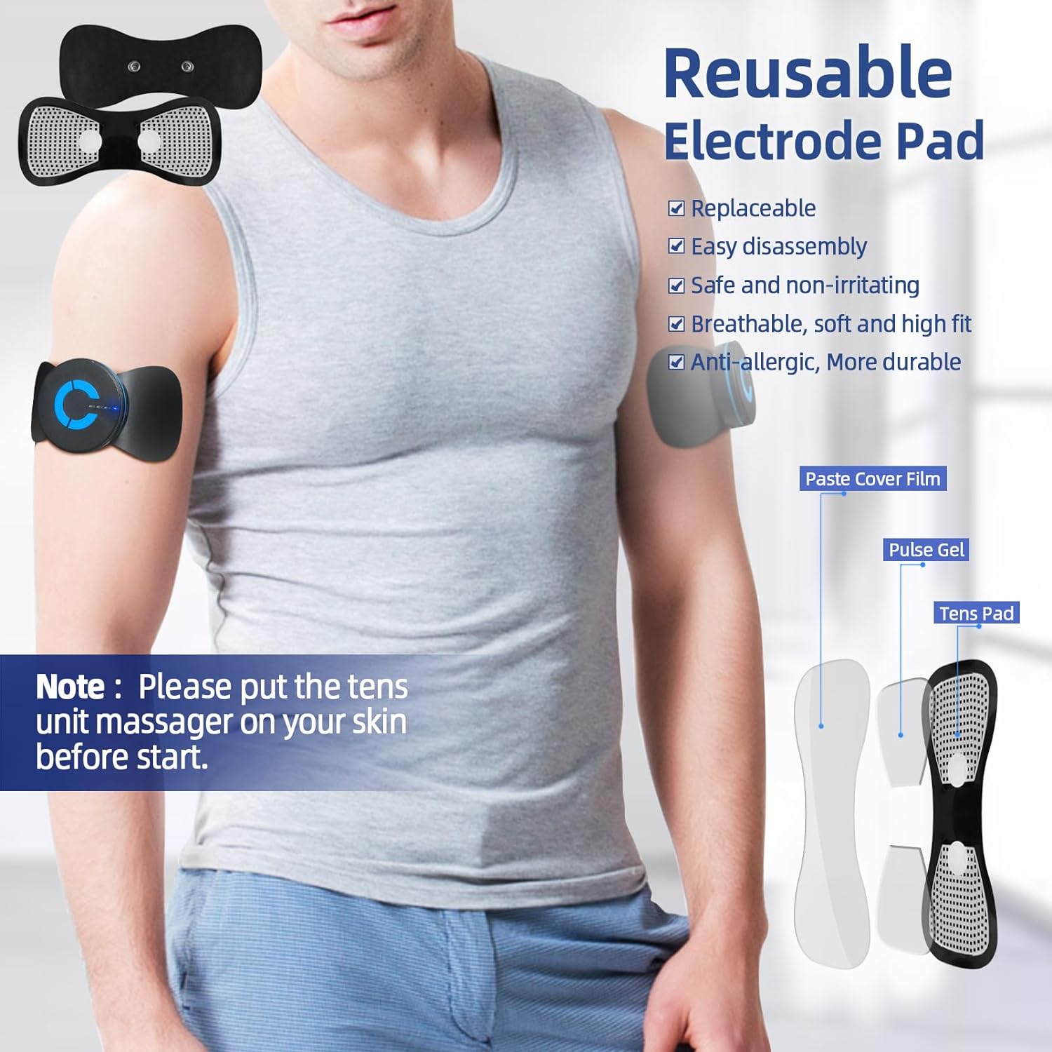 Portable Massager For Aches And Pains, Back, Neck, Arm, Leg, Waist, Electronic Pulse Machine - Image 6