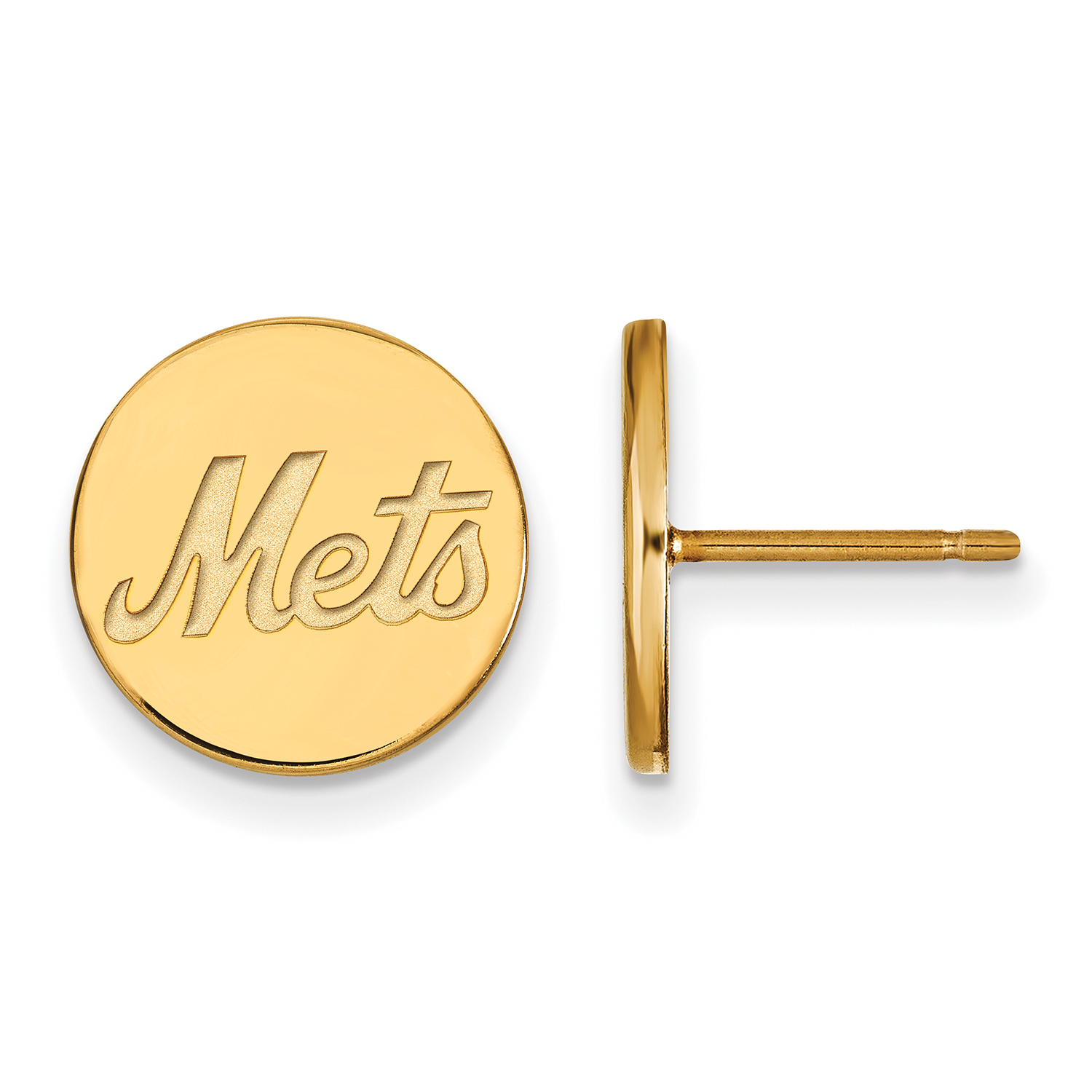 Women's New York Mets Gold-Plated Small Post Earrings