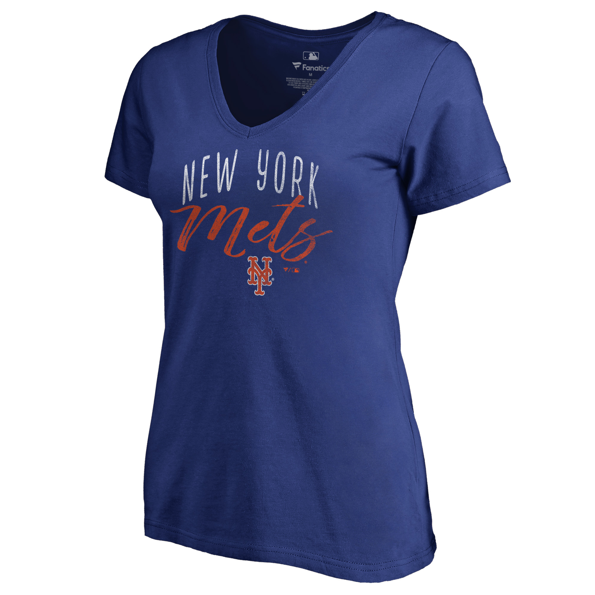Women's Royal New York Mets Graceful V-Neck T-Shirt