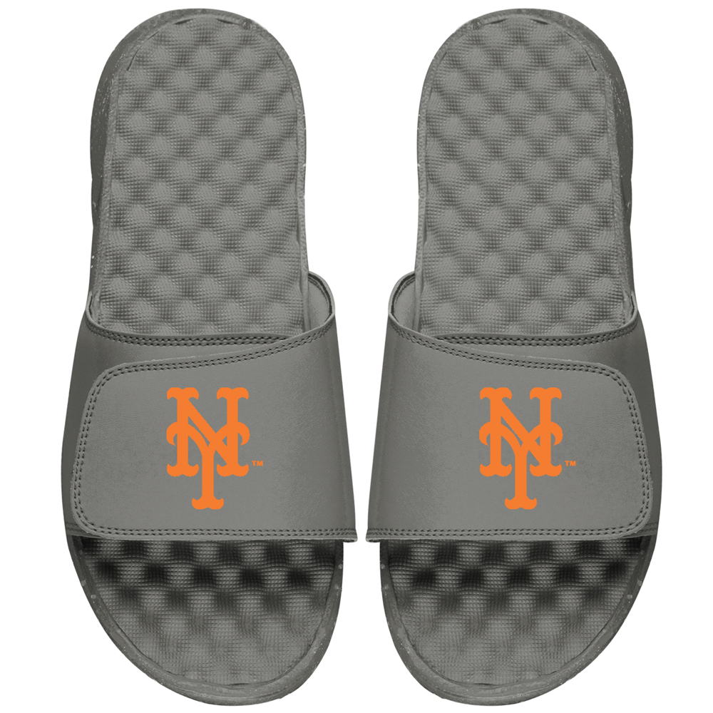 Youth ISlide Gray New York Mets Alternate Logo Slide Sandals