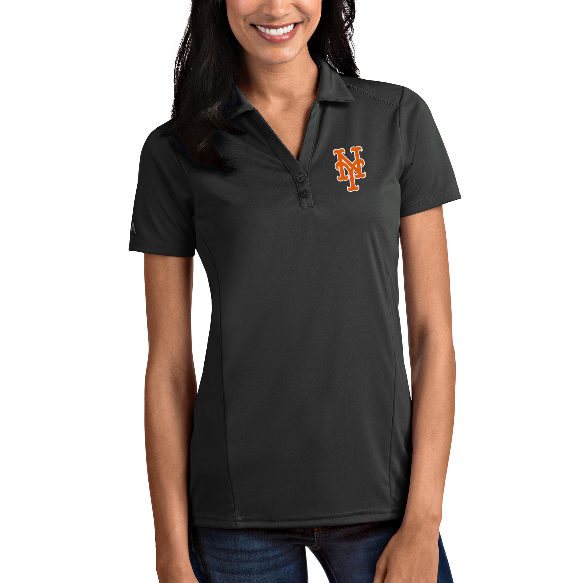 New York Mets Antigua Women's Tribute Polo - Gray