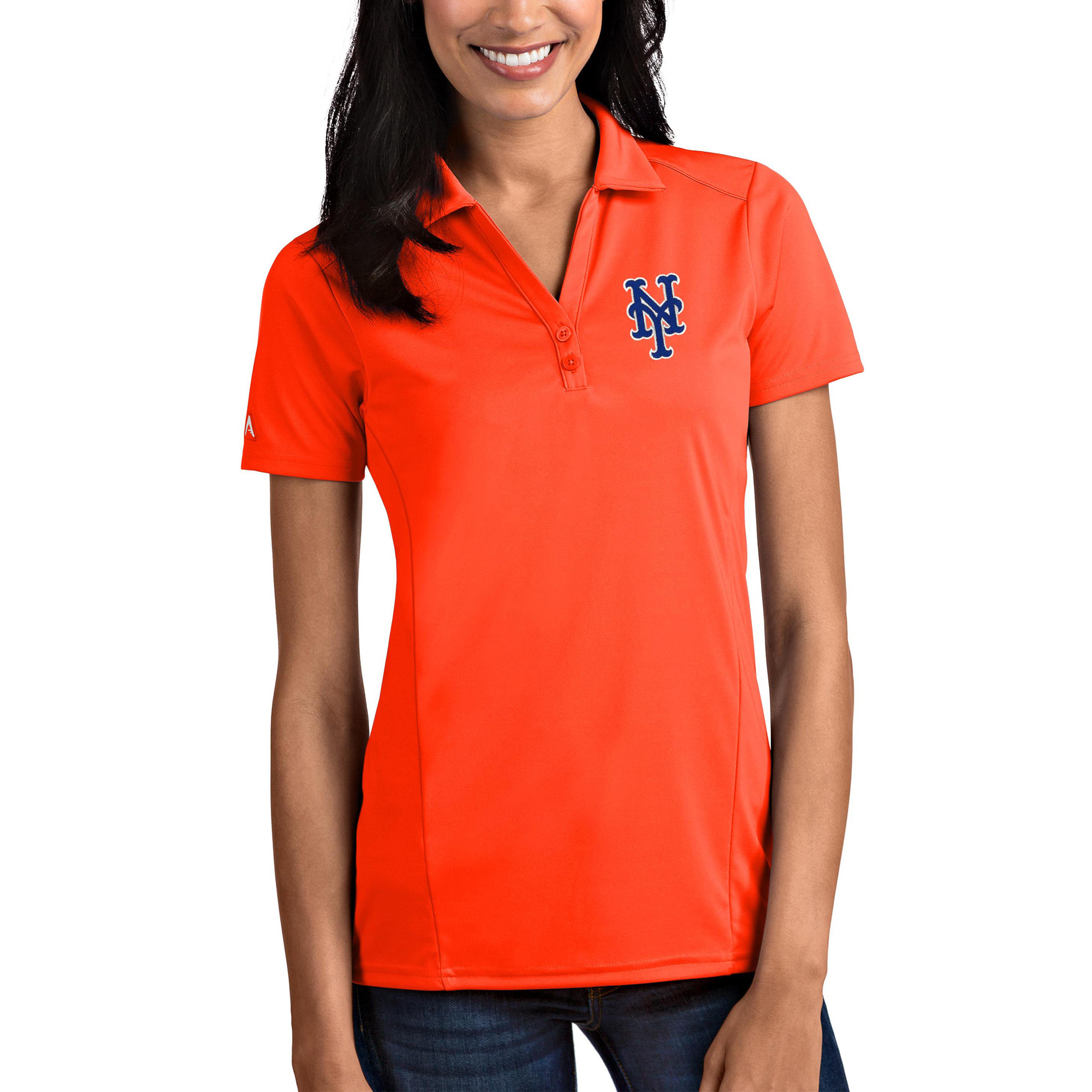 New York Mets Antigua Women's Tribute Polo - Orange