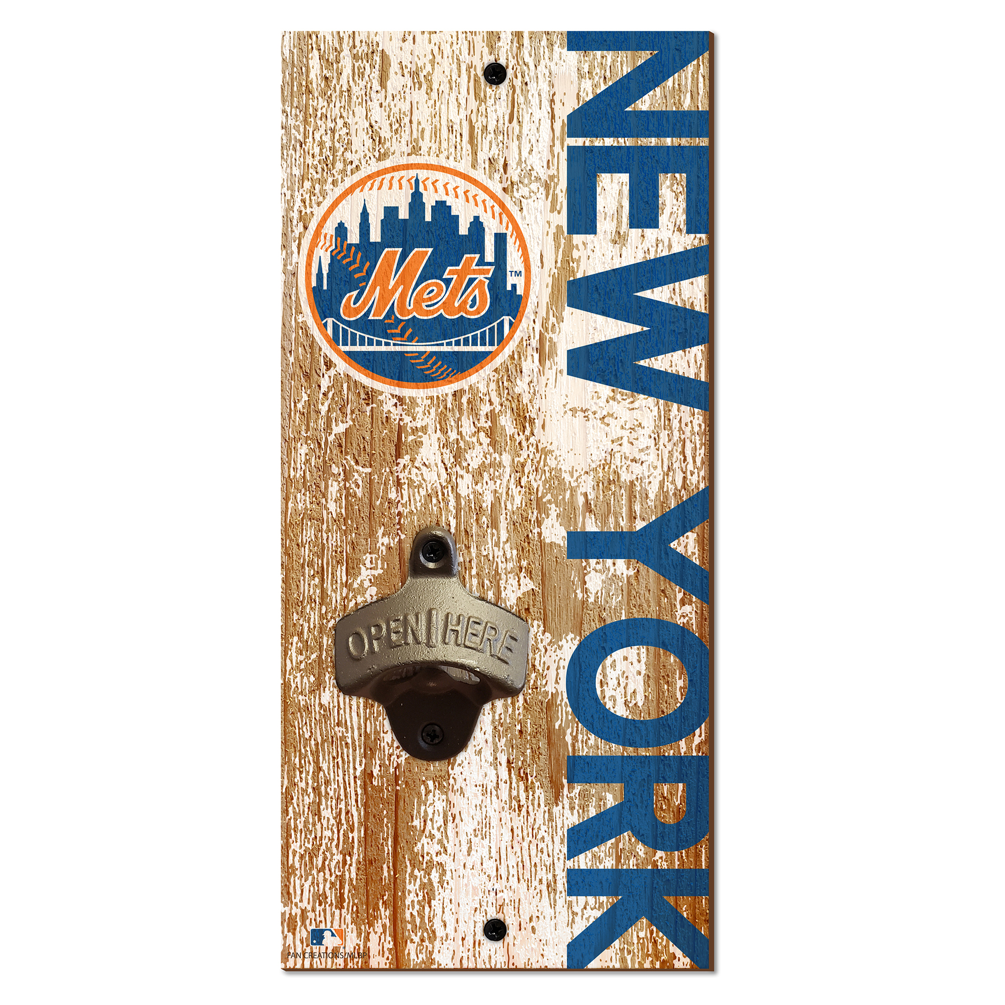 New York Mets Distressed Bottle Opener