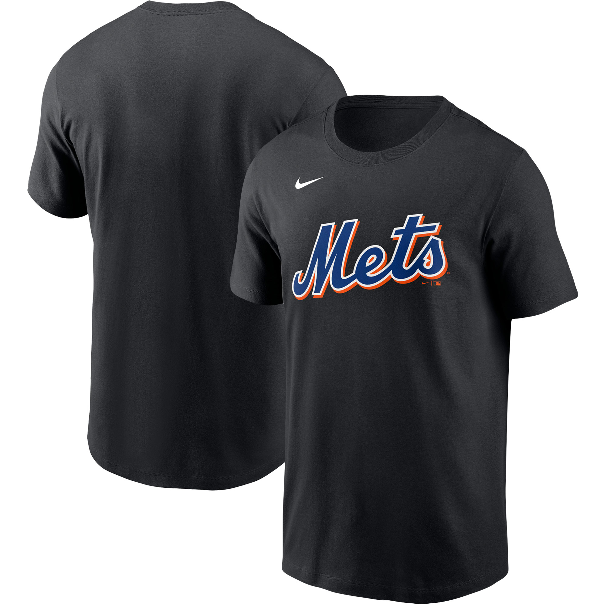 Men's Nike Black New York Mets Wordmark T-Shirt