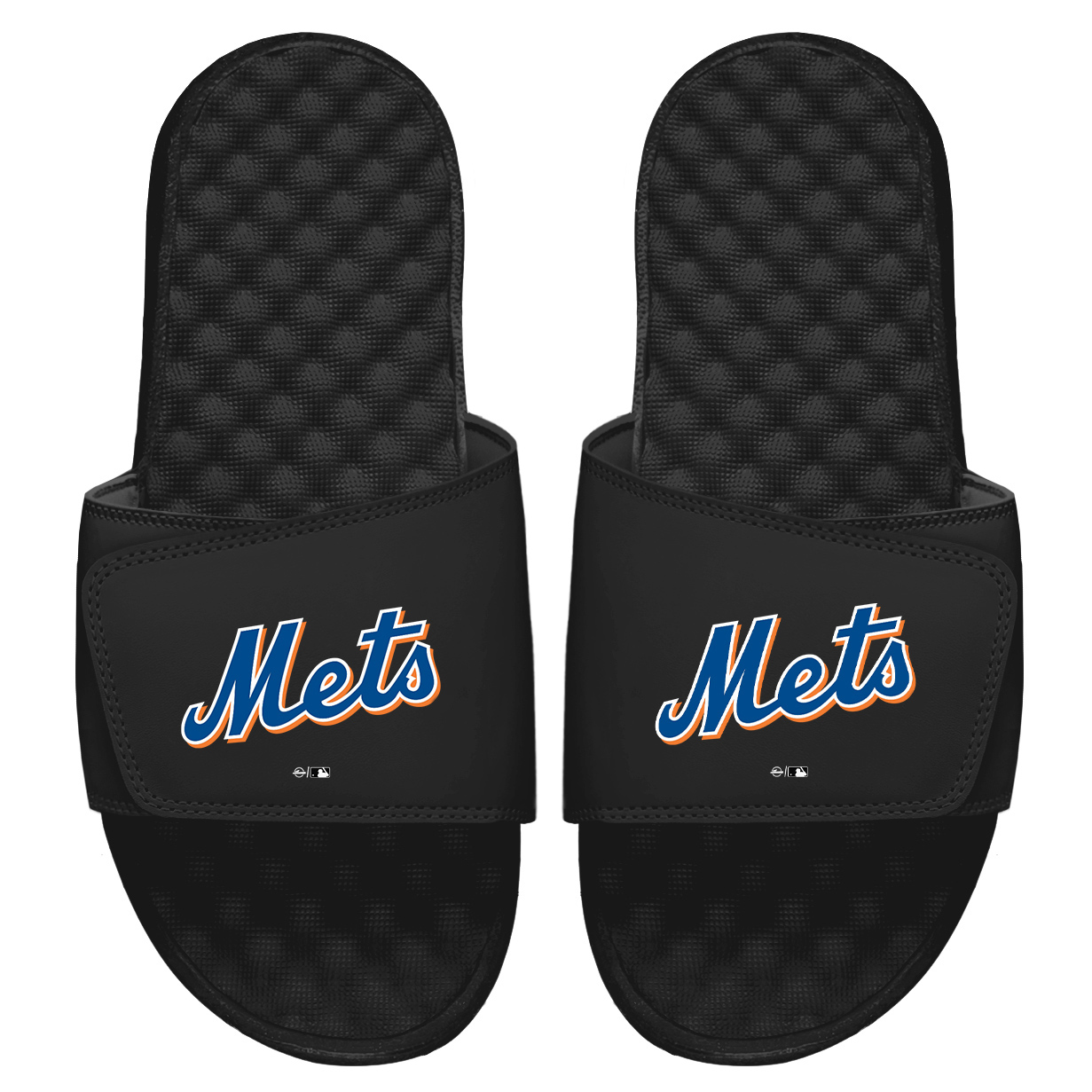 Youth ISlide Black New York Mets Wordmark Slide Sandals
