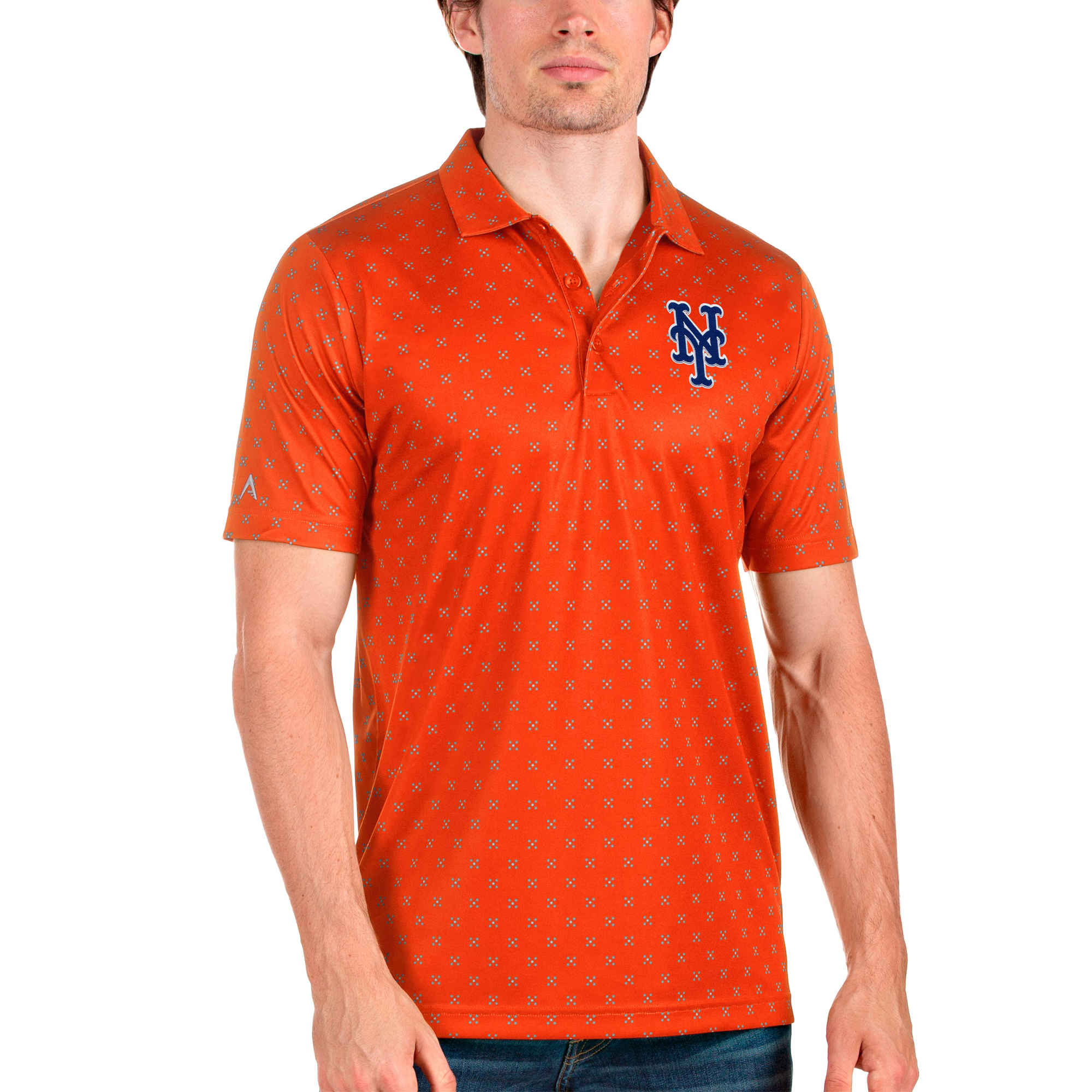 Men's Antigua Orange New York Mets Spark Polo