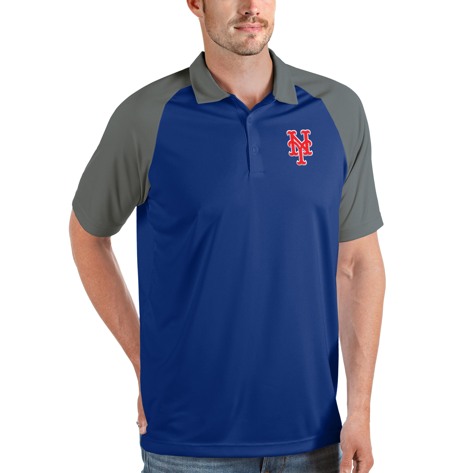 Men's Antigua Royal/Gray New York Mets Nova Polo