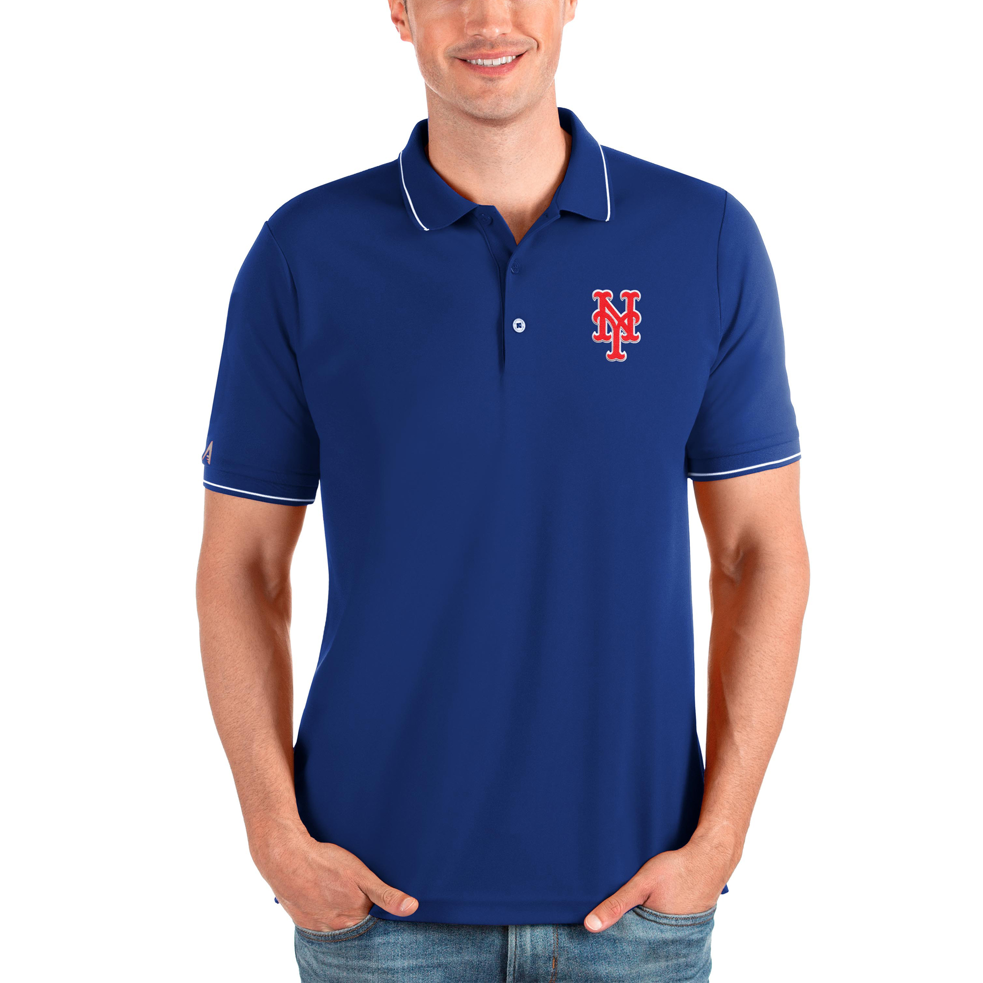 Men's Antigua Royal New York Mets Affluent Polo