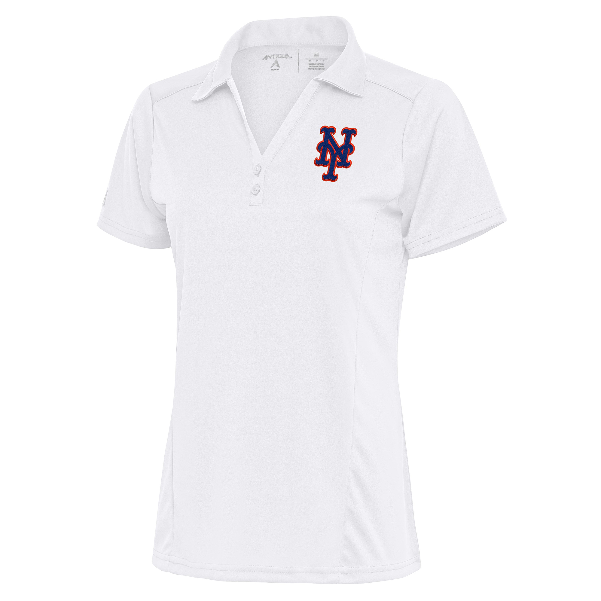 Women's Antigua White New York Mets Logo Tribute Polo