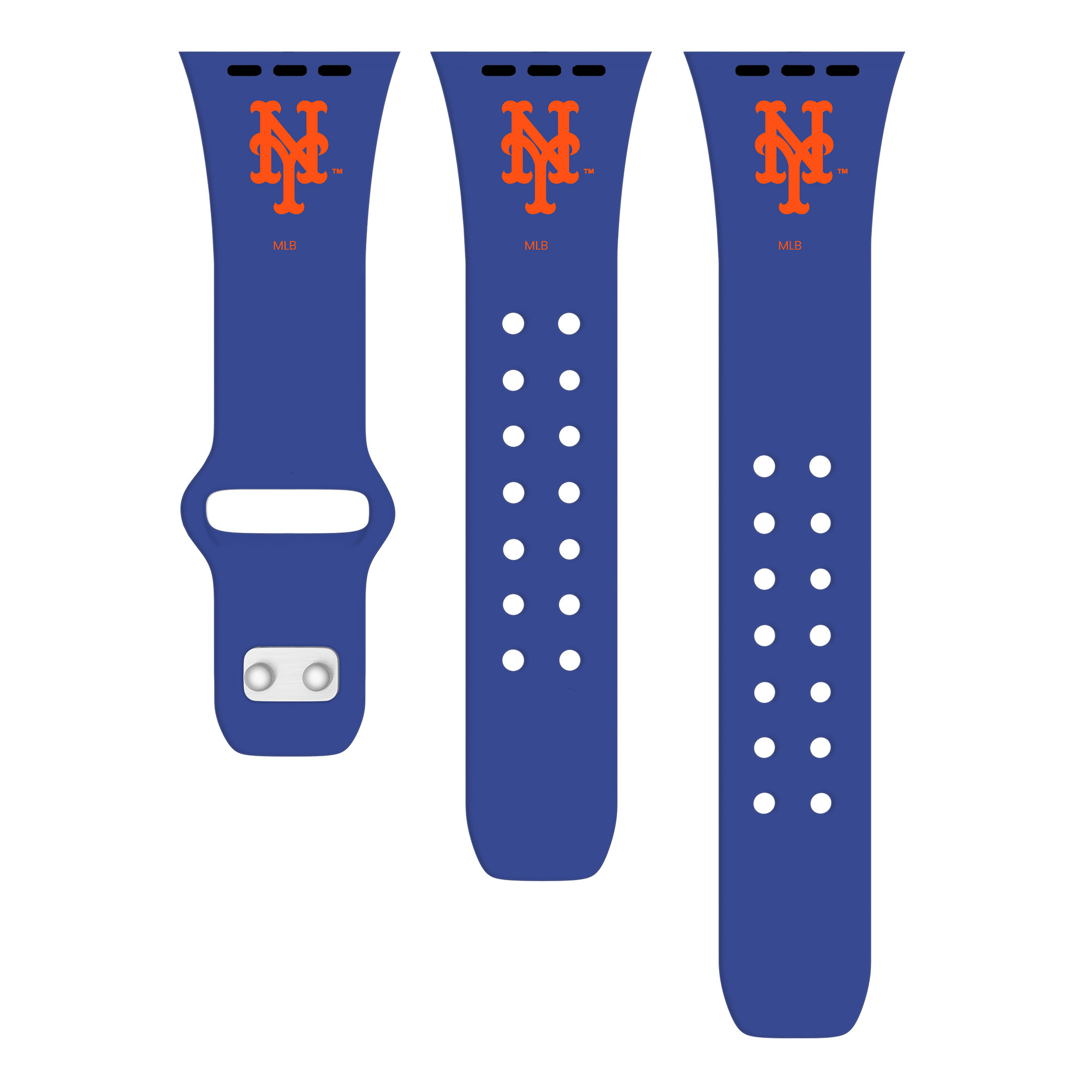 Blue New York Mets Logo Silicone Apple Watch Band