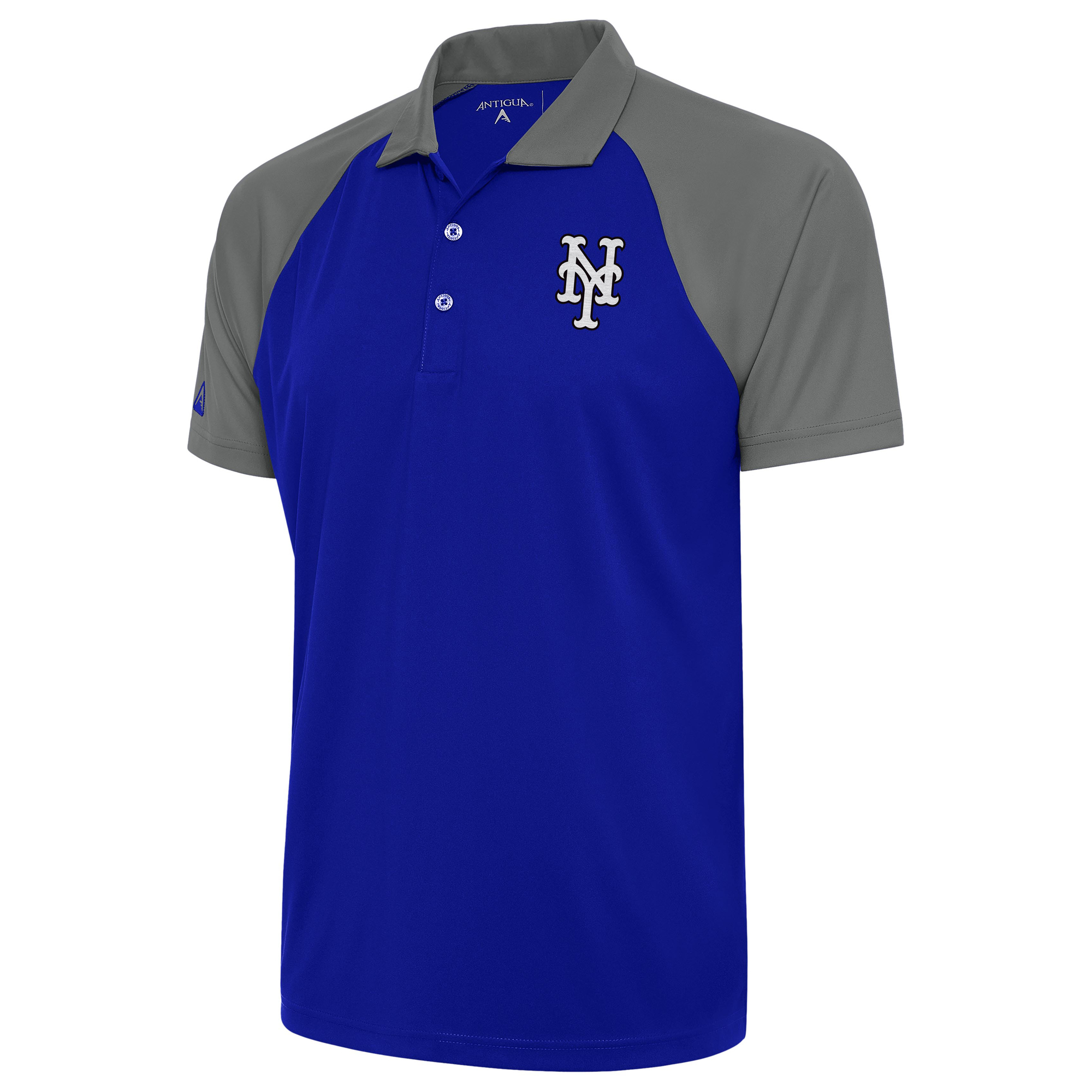 Men's Antigua Royal New York Mets Metallic Nova Polo