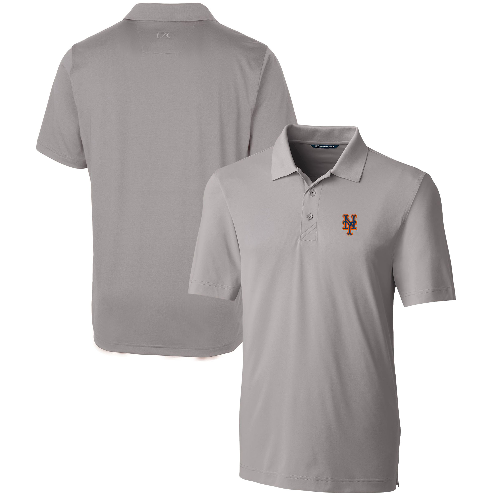 Men's Cutter & Buck  Gray New York Mets Forge Stretch Polo