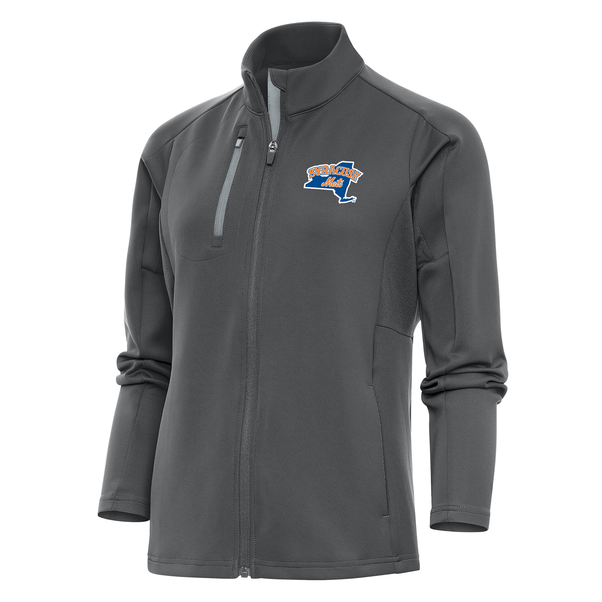 Women's Antigua  Pewter Syracuse Mets Generation Full-Zip Jacket