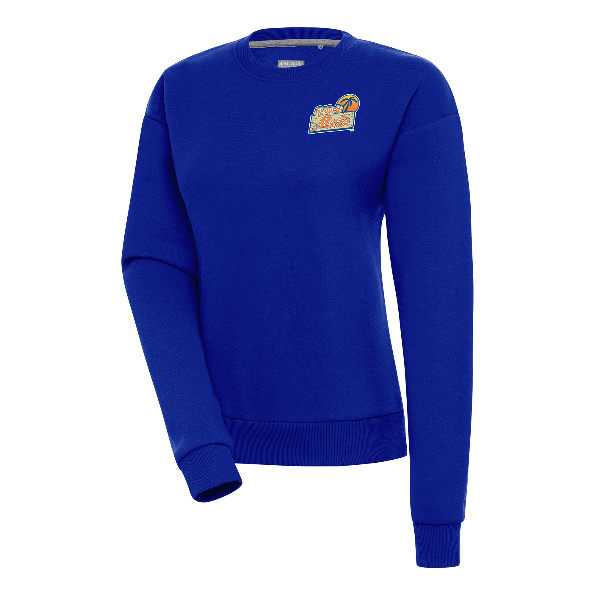 Women's Antigua  Royal St. Lucie Mets Victory Pullover Sweatshirt