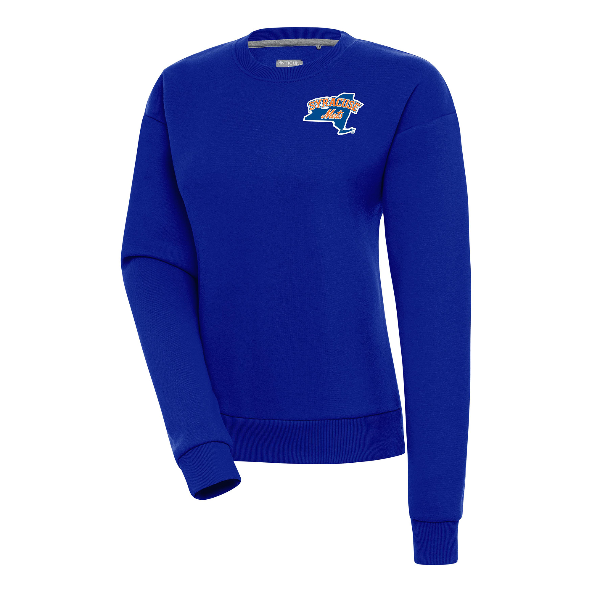 Women's Antigua  Royal Syracuse Mets Victory Pullover Sweatshirt