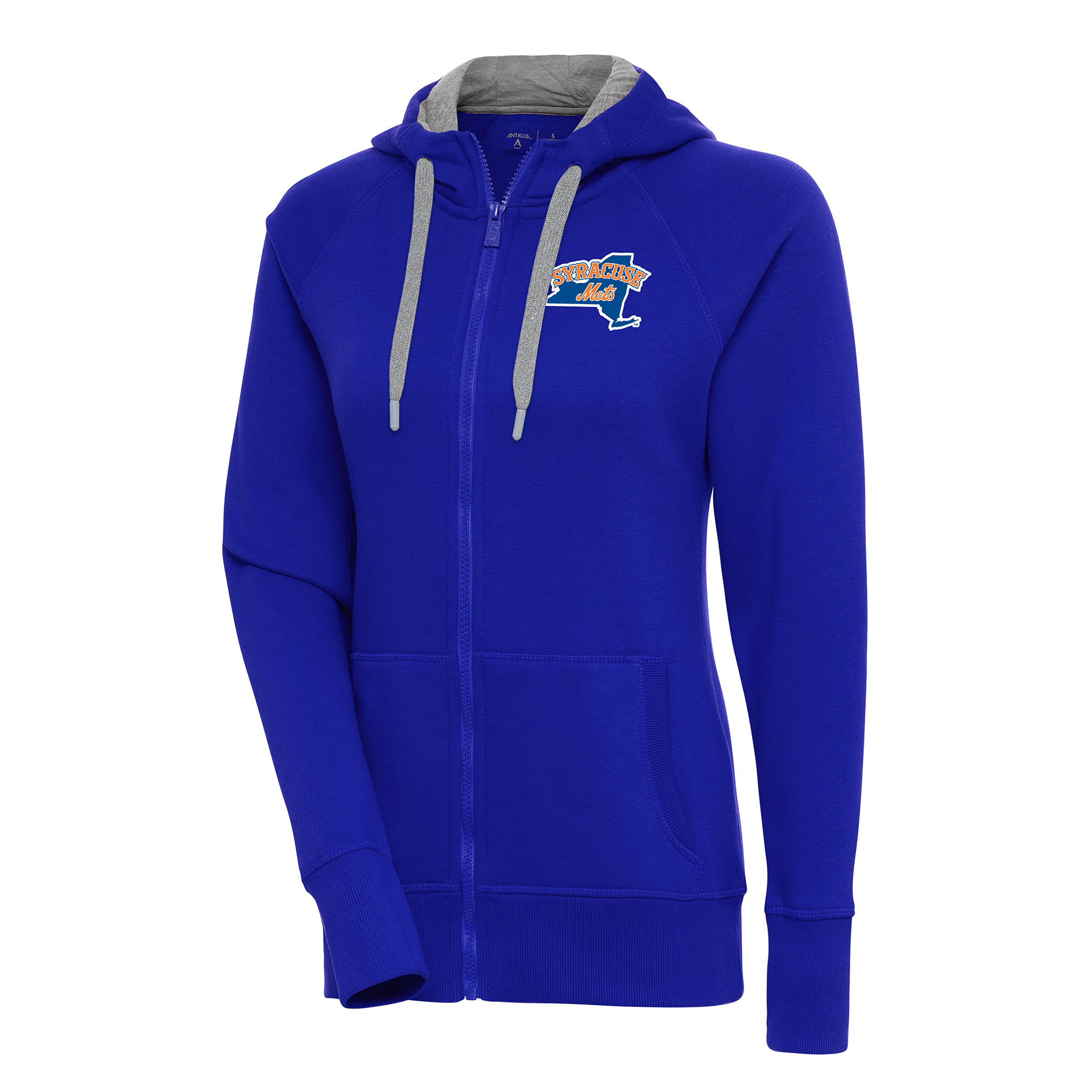 Women's Antigua  Royal Syracuse Mets Victory Full-Zip Hoodie