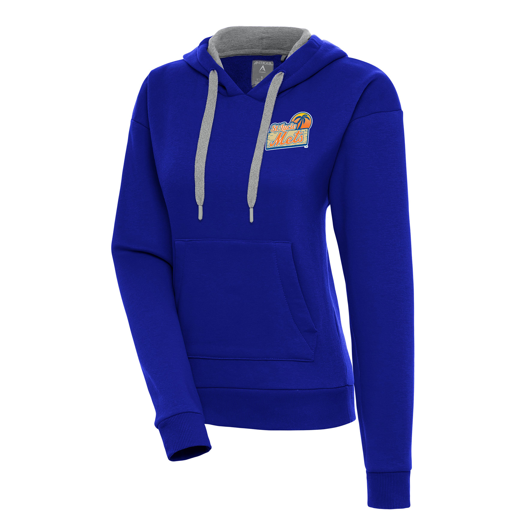 Women's Antigua  Royal St. Lucie Mets Victory Pullover Hoodie