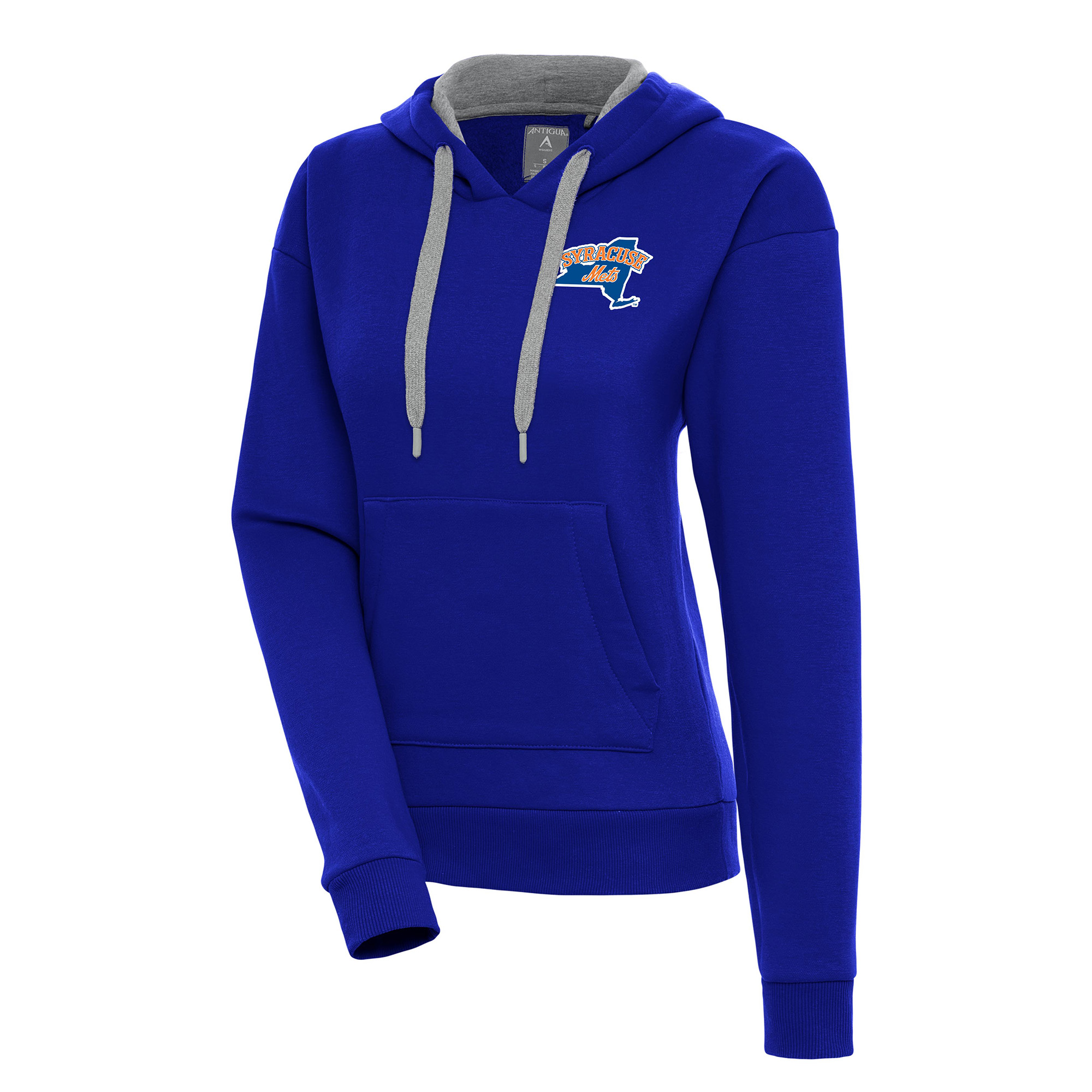 Women's Antigua  Royal Syracuse Mets Victory Pullover Hoodie