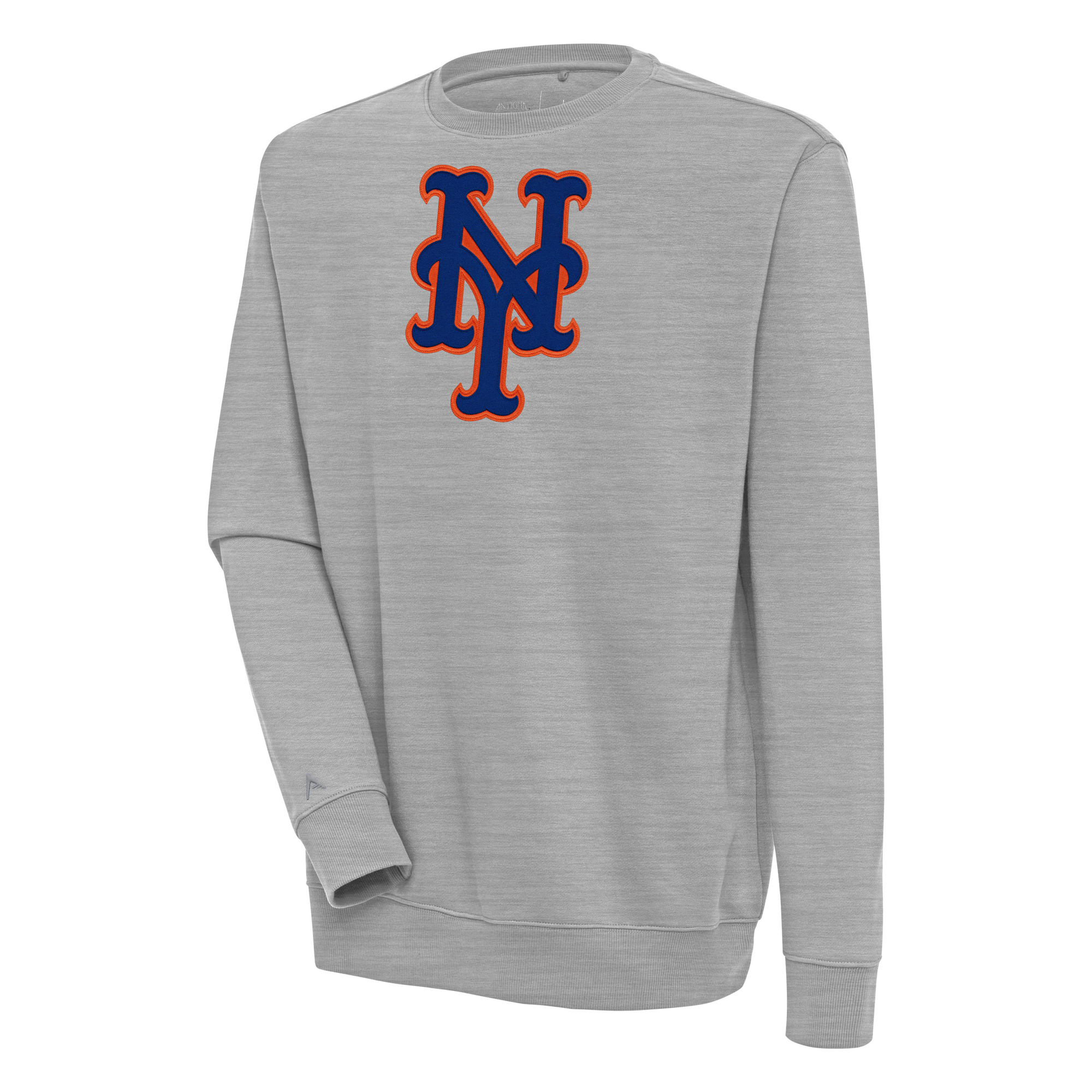 Men's Antigua  Heather Gray New York Mets Victory Pullover Sweatshirt