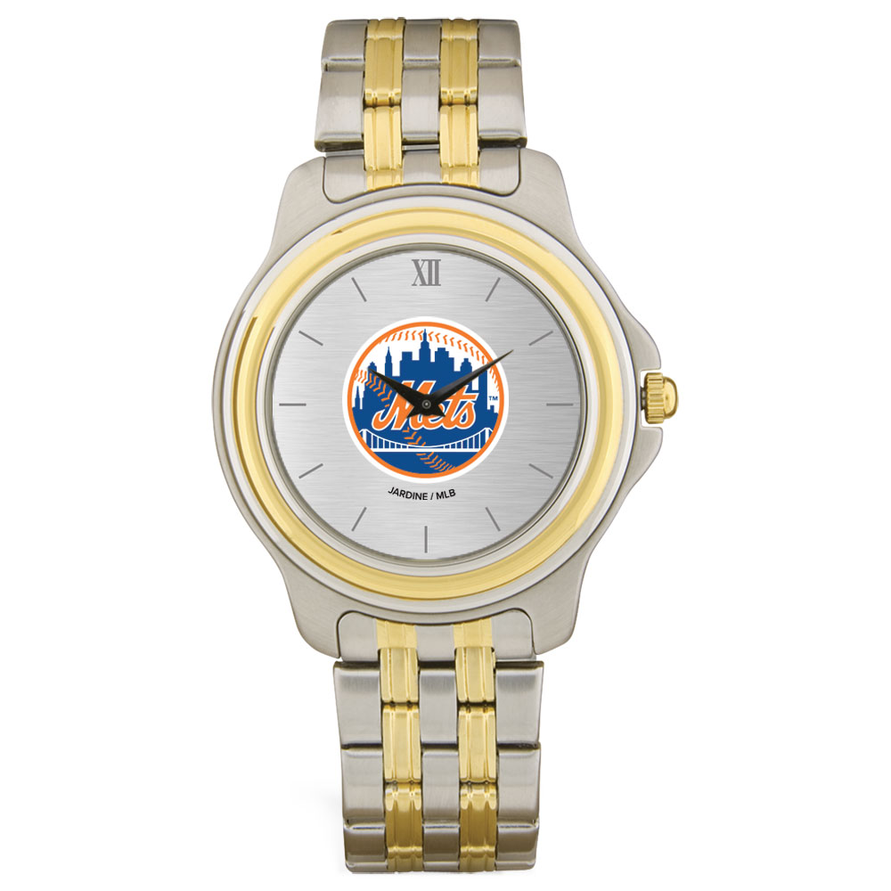 Men's  New York Mets Silver Dial Two-Tone Wristwatch