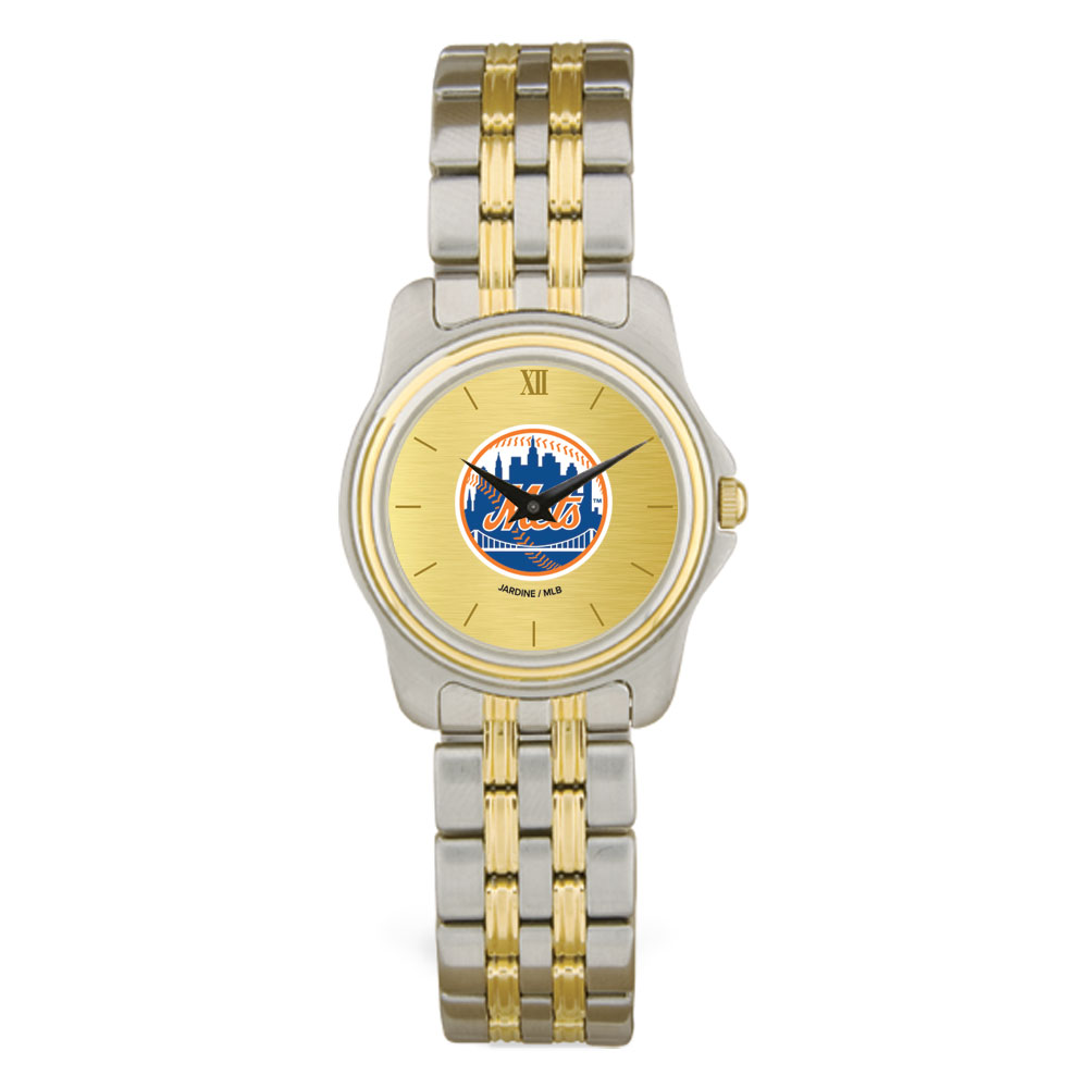 Women's  New York Mets Gold Dial Two-Tone Wristwatch