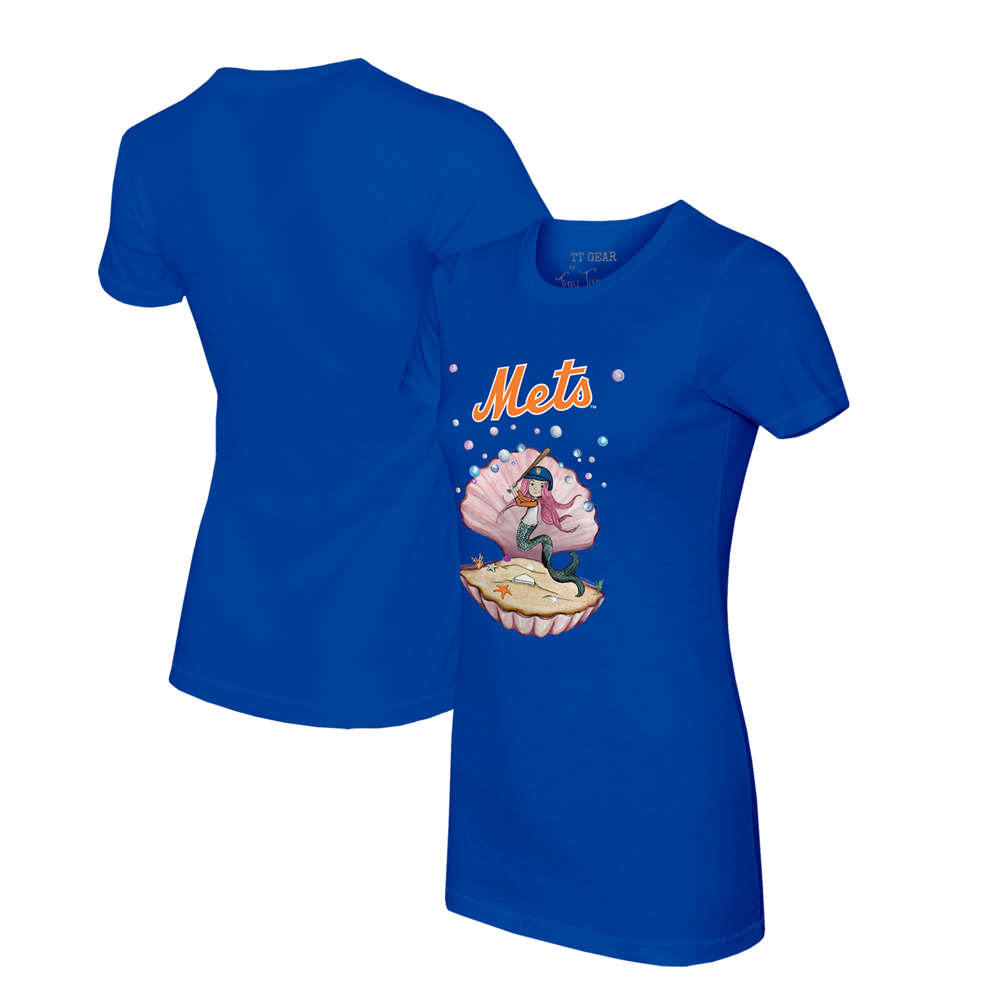 Women's Tiny Turnip Royal New York Mets Mermaid T-Shirt