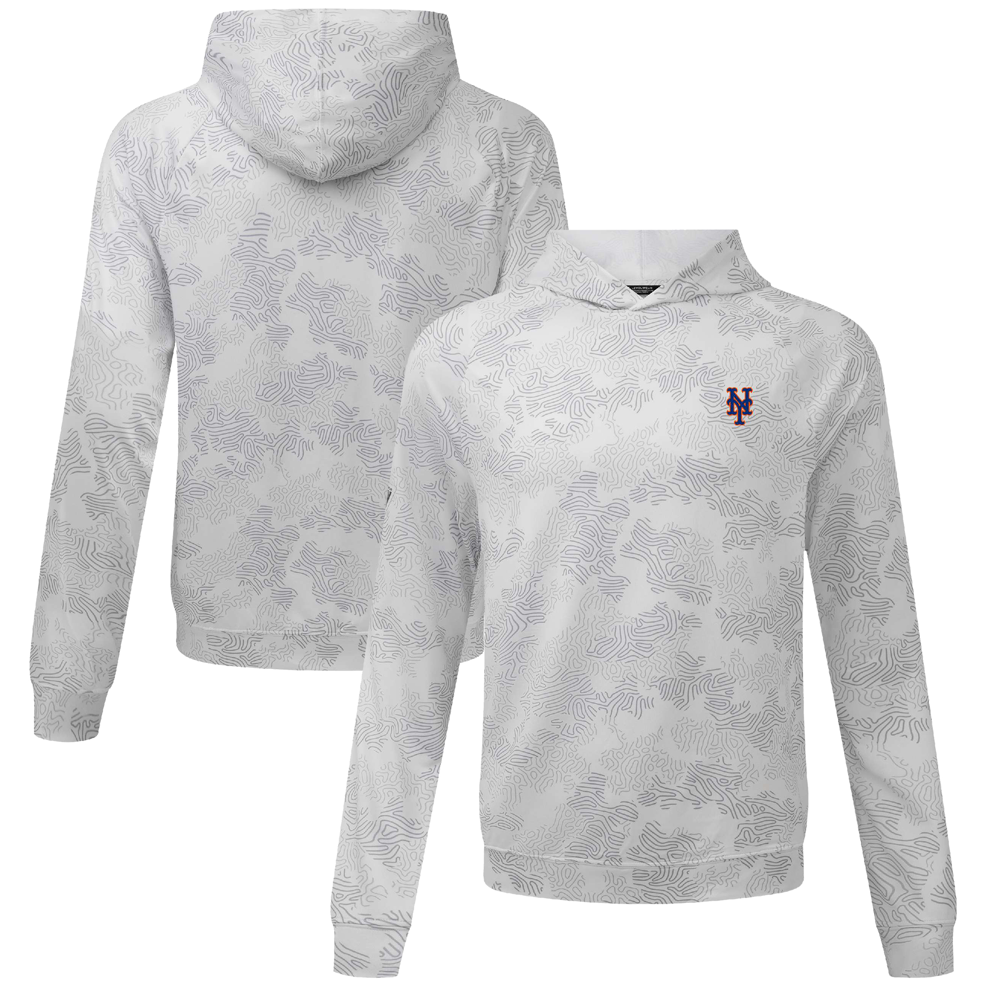 Men's Levelwear White New York Mets Blender Insignia Hoodie