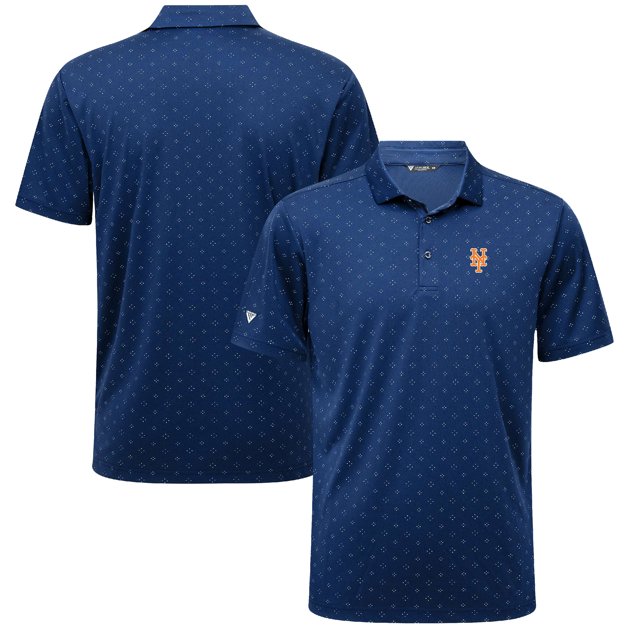 Men's Levelwear Royal New York Mets Detect Insignia Polo