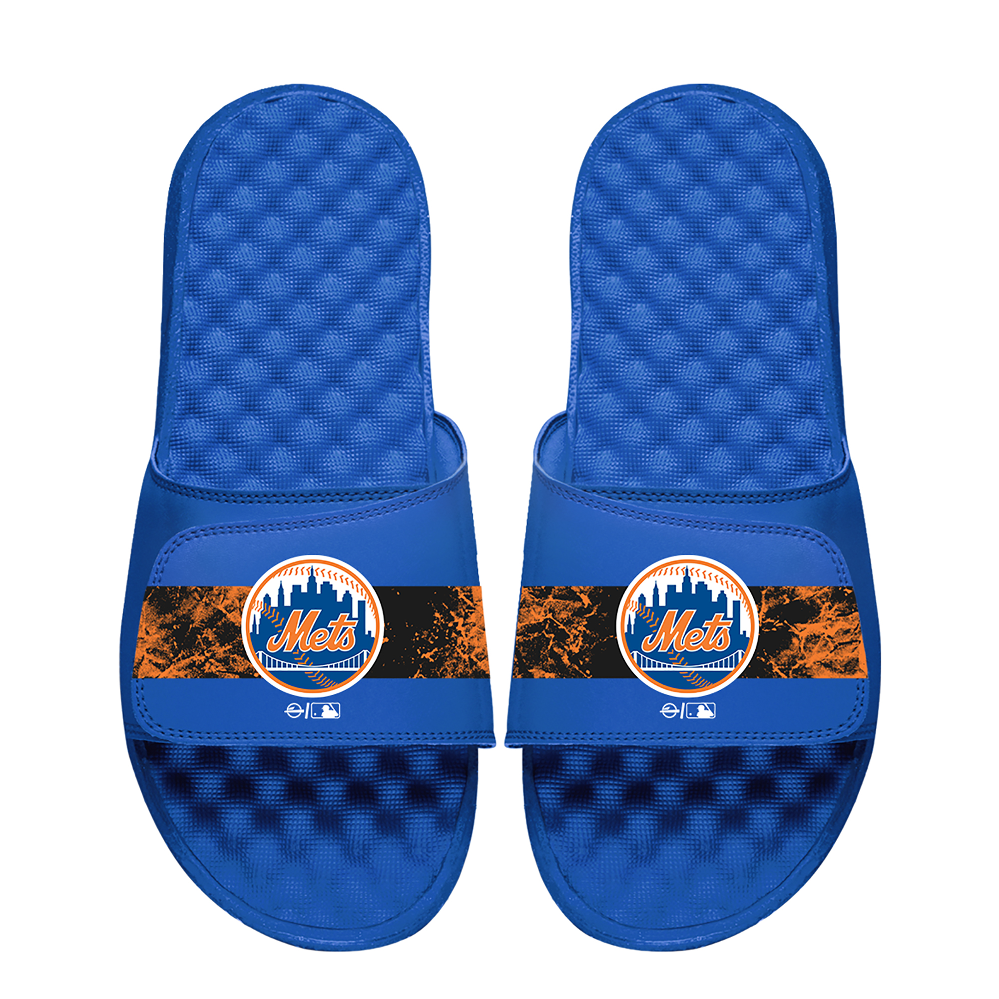 Men's ISlide Royal New York Mets Distressed Slide Sandals