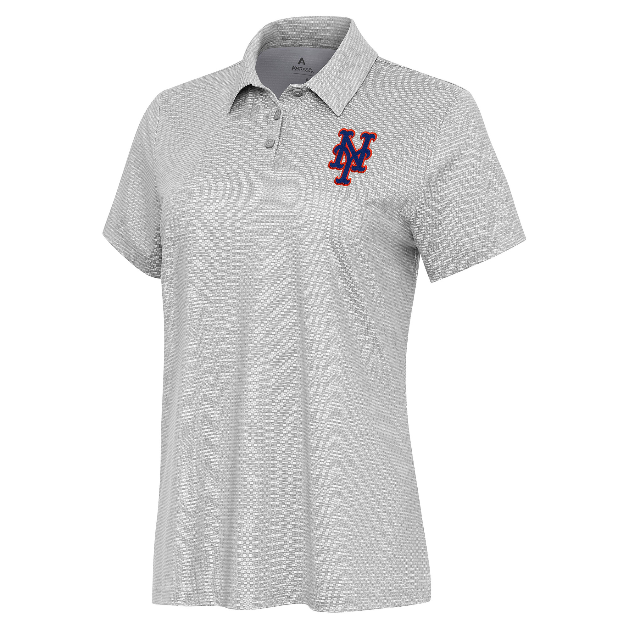 Women's Antigua White/Gray New York Mets Rings Polo