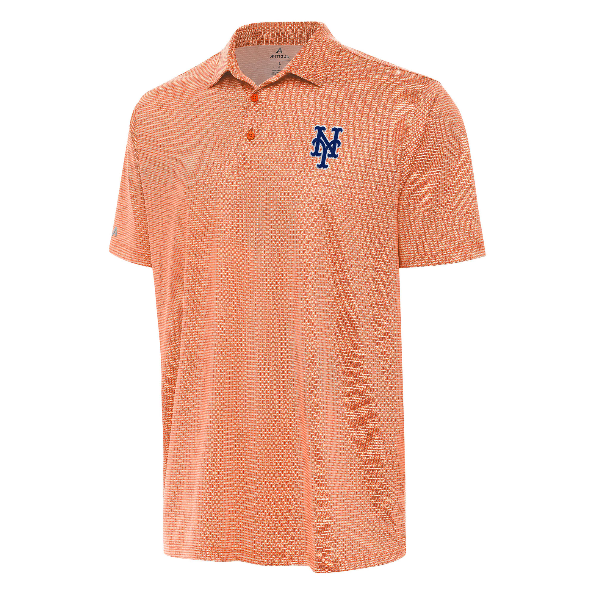 Men's Antigua White/Orange New York Mets Rings Polo