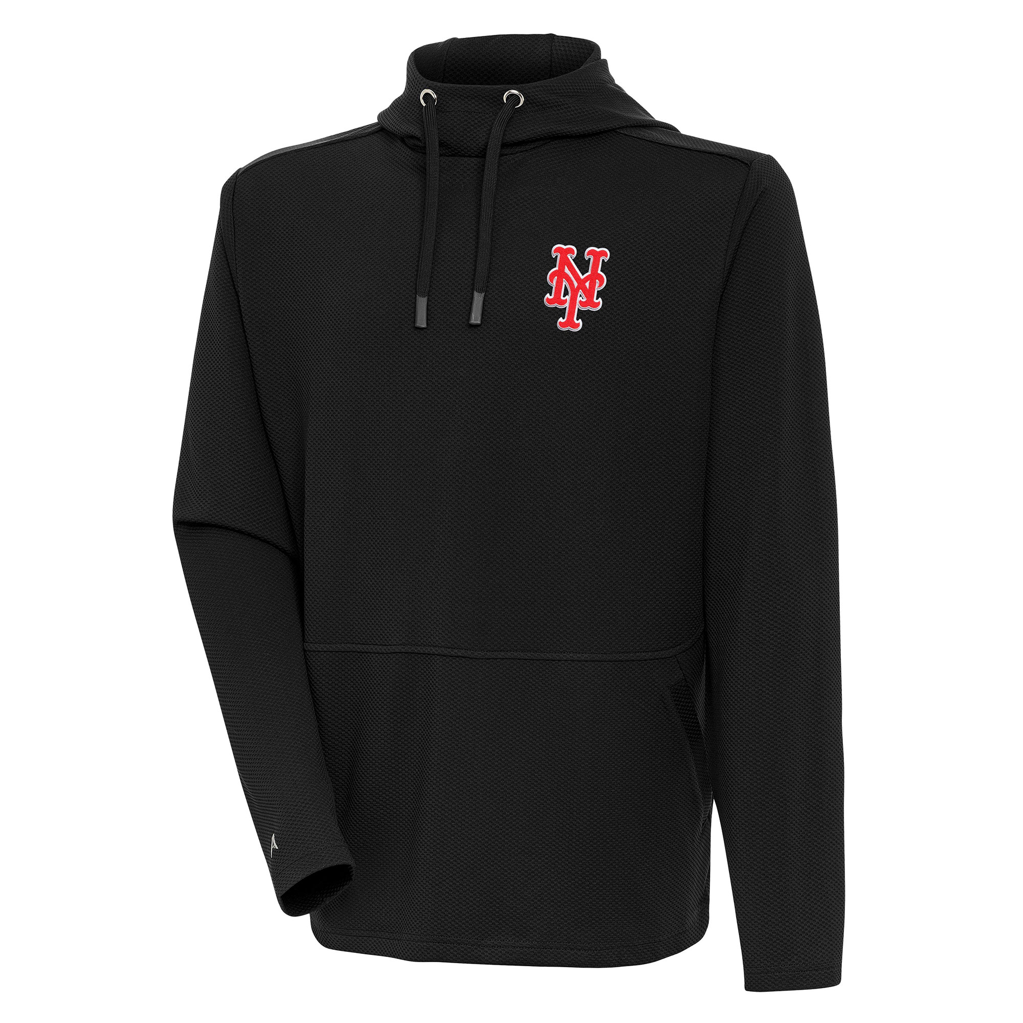 Men's Antigua  Black New York Mets Pullover Hoodie