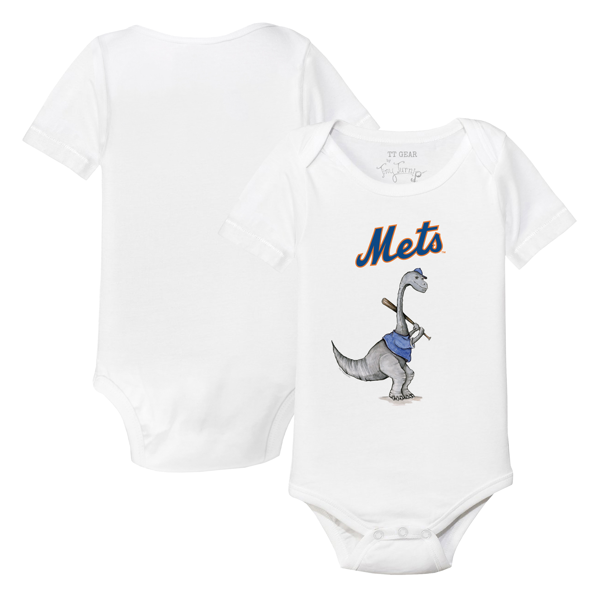 Infant Tiny Turnip White New York Mets Bronto Bodysuit