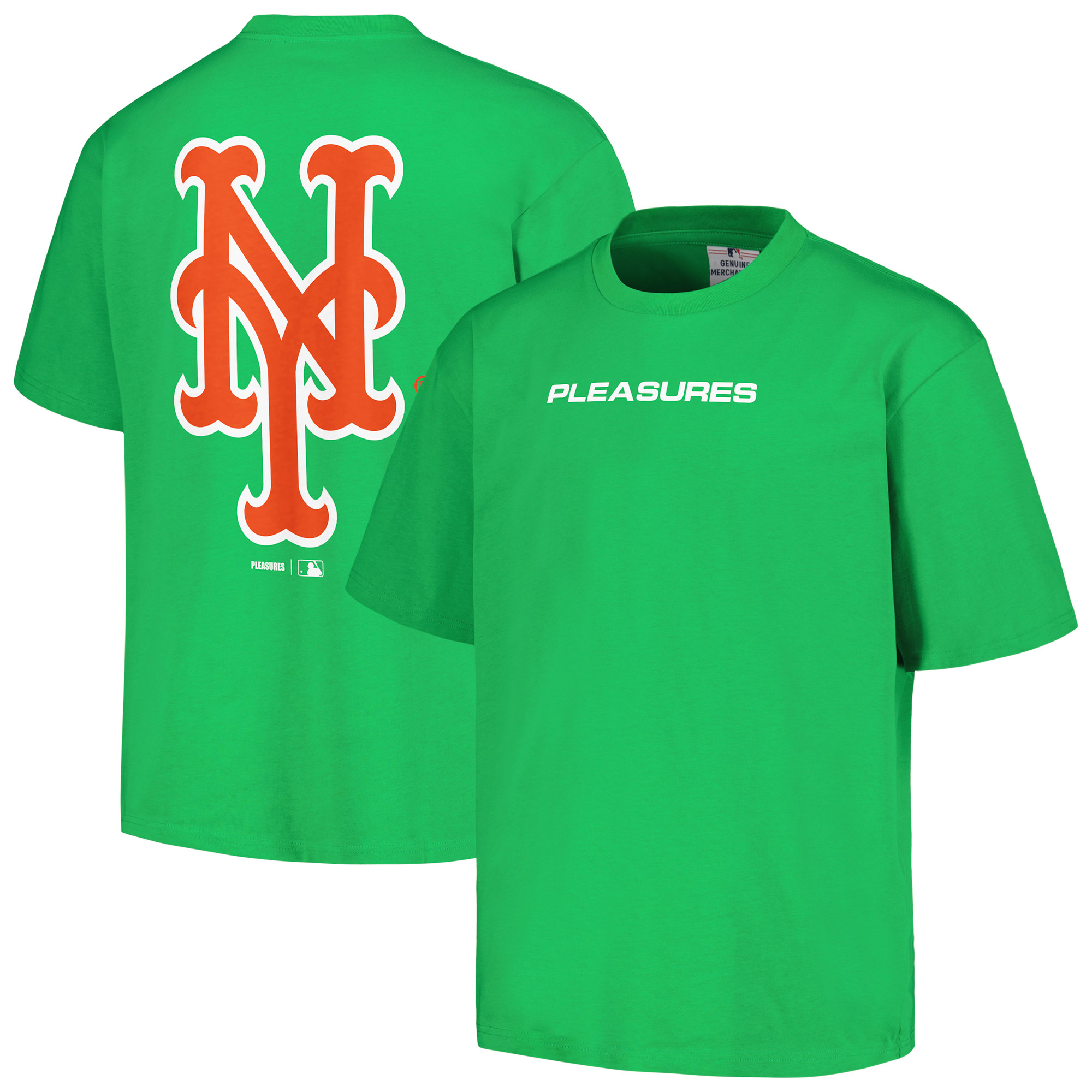 Men's PLEASURES  Green New York Mets Ballpark T-Shirt
